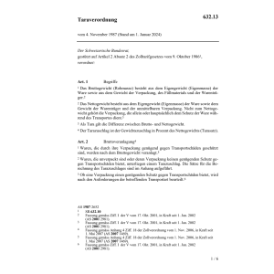 Taraverordnung v. 4.11.1987
