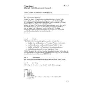 V Statistik des Aussenhandels