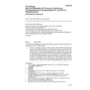 V Zollansätze Waren Staat.Freihandelsabk