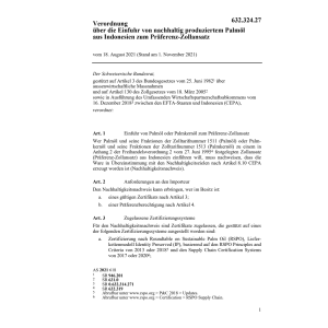 V 18.8.21 Einfuhr Palmöl Indonesien
