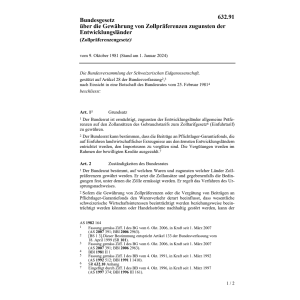 BB Zollpräferenz für Entwicklungsländer