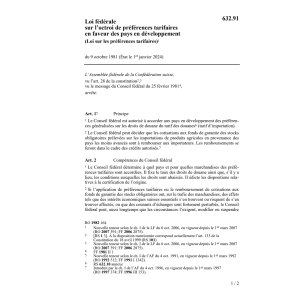 AF octroi préférences/pays développement