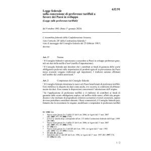 D preferenze tariffali Paesi sviluppo
