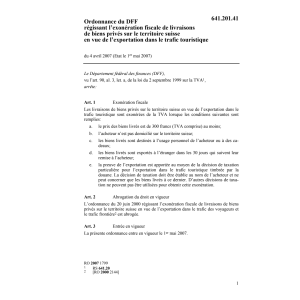 O exonération fiscale/trafic voyageurs