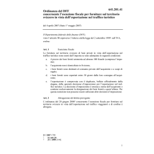 O  esenzione fiscale esportazione