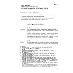 LF sull'imposizione del tobacco