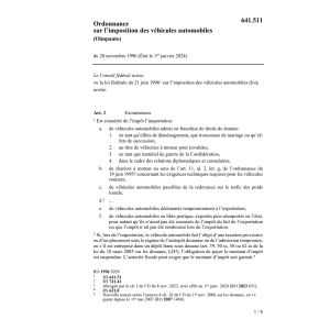 O imposition véhicules automobiles