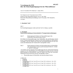 V Steuerbegünstigung/Mineralölsteuer
