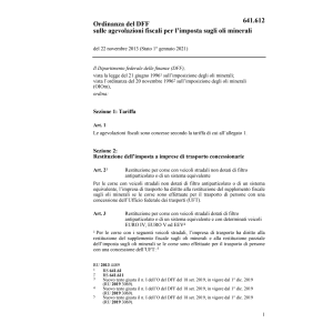 O agevolazioni fiscali/imposta oli min.