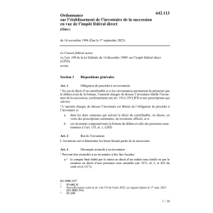 O ètablissement inventaire, Oinv