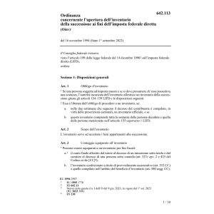 O apertura inventario dell'imposta, Oinv