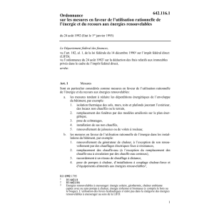 O mesures l'utilisation de l'énergie