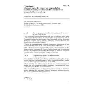 V Abzug Kosten Liegensch. Privatvermögen