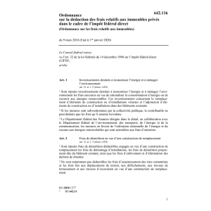 O déduction frais relatif aux immeubles