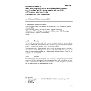O deduzione spese profession.imp.fed.dir