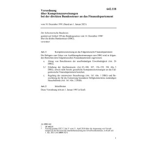 V Kompetenzzuweisung an Finanzdepartem.