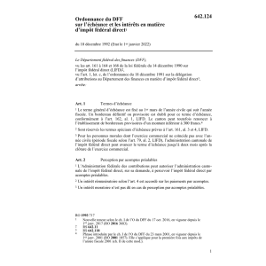 O échéance et intérêts/impôt fédéral dir
