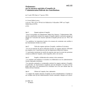 O enquête de l'administration fédérale