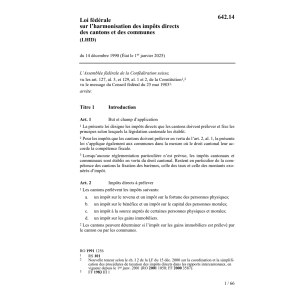 LF harmonisation impôts directs, LHID