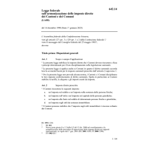LF armonizzazione imposte dirette, LAID