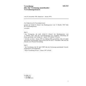 V Verzinsung ausstehender Verrechnungsst
