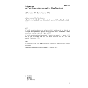 O intérêts morataire matière d'impôt