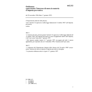 O interesse di mora/materia imposta