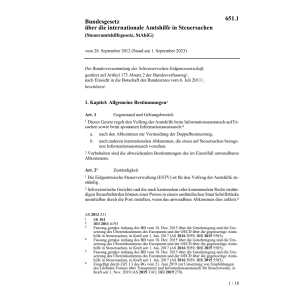Steueramtshilfegesetz, StAhiG