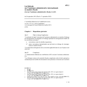 Loi assistance administr. fiscale,LAAF