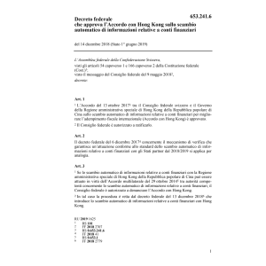 DF Acc. Hong Kong conti finanziari