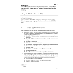 O éch. déclar. pays par pays (OEDPP)