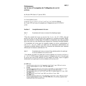 O taxe exemption obligation servir, OTEO