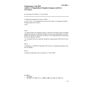 O 1 DFF imputation forfaitaire d'impôt