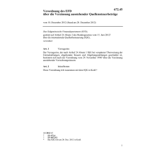 V Verzinsung Quellensteuerbeträge