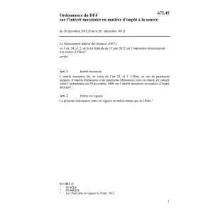 O intérêt moratoire mat. imp. source