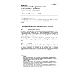 O convenz.doppia imposizione CH-Danimarc