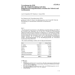 V Doppelbesteuer. Schweiz Liechtenstein