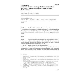 O eaux-de-vie alcools par Régie alcools