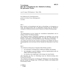 V Verkaufspreis gebr.Wasser/Alkoholverw.