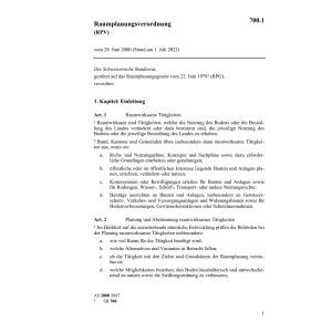 V über die Raumplanung, RPV