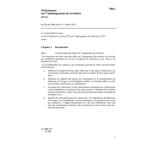 O sur l'aménagement du territoire, OAT