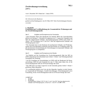 Zweitwohnungsverordnung ZWV