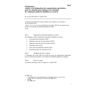 O organisations chemins pour piétons