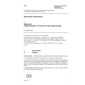 R apprentissage Repousseur-emboutisseur
