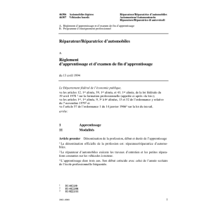 R apprent., Réparateur/trice automobiles