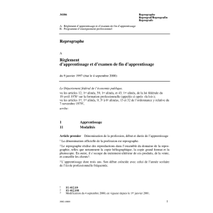 R apprentissage, Reprographe