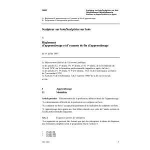 R apprent., Sculpteur/trice sur bois