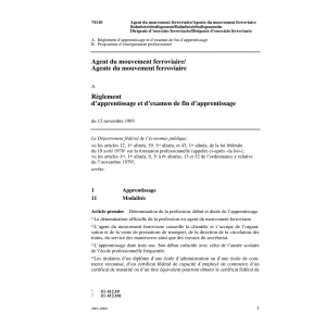 R Agent/e du mouvement ferroviaire