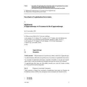 R Secrétaire d'exploitation ferroviaire