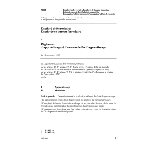 R Employé/Employée de bureau ferroviaire